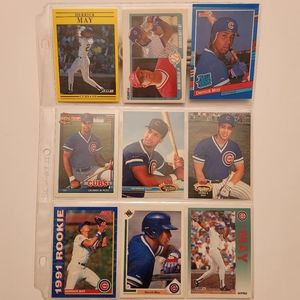 Derrick May baseball cards lot of 9